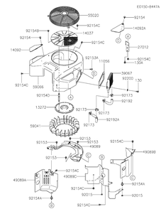 Cooling Equipment Diagram and Parts List for FX801V-DS25  Cub Cadet Lawn Tractor